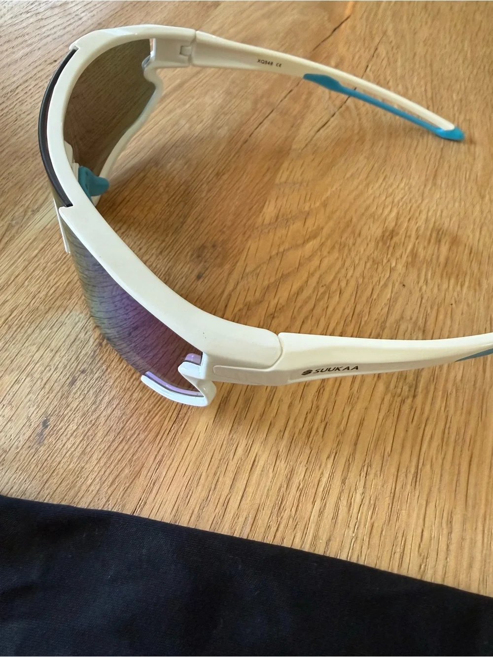 SUUKAA Sports Sunglasses White Frame 4 Interchangeable Lenses